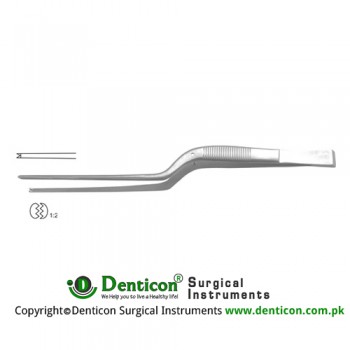 Dissecting Forceps 1 x 2 Teeth Stainless Steel, 15.5 cm - 6" Tip Size 0.6 mm